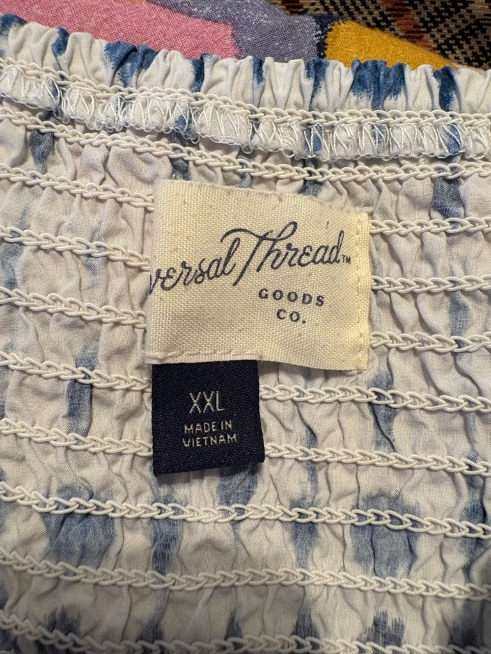 Plus Size Blue & White Maxi Dress - Picture 4 of 4
